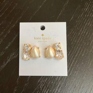 NWT Kate Spade | Faux pearl/diamond post earrings | OS
